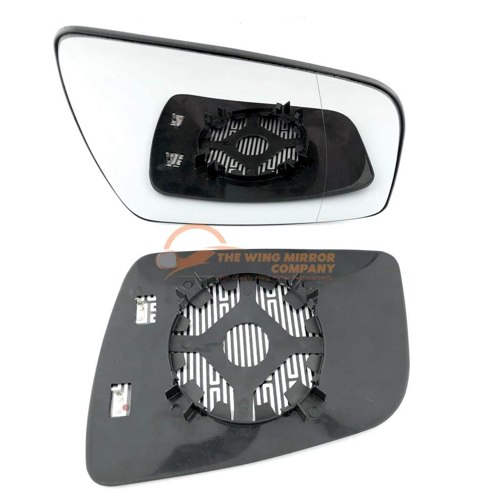 Wing Mirror Glass With base-heated, Silver Aspheric, RH (Driver Side)