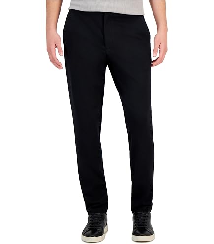 Alfani Mens Travel Essentia Casual Trouser Pants, Black, 34W x 31L at Amazon Men's Clothing store