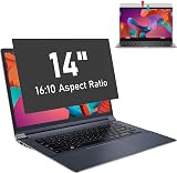 SOPPY 14 Inch Privacy Screen Filter 16:10 Anti-Glare Blue Light UV view 1