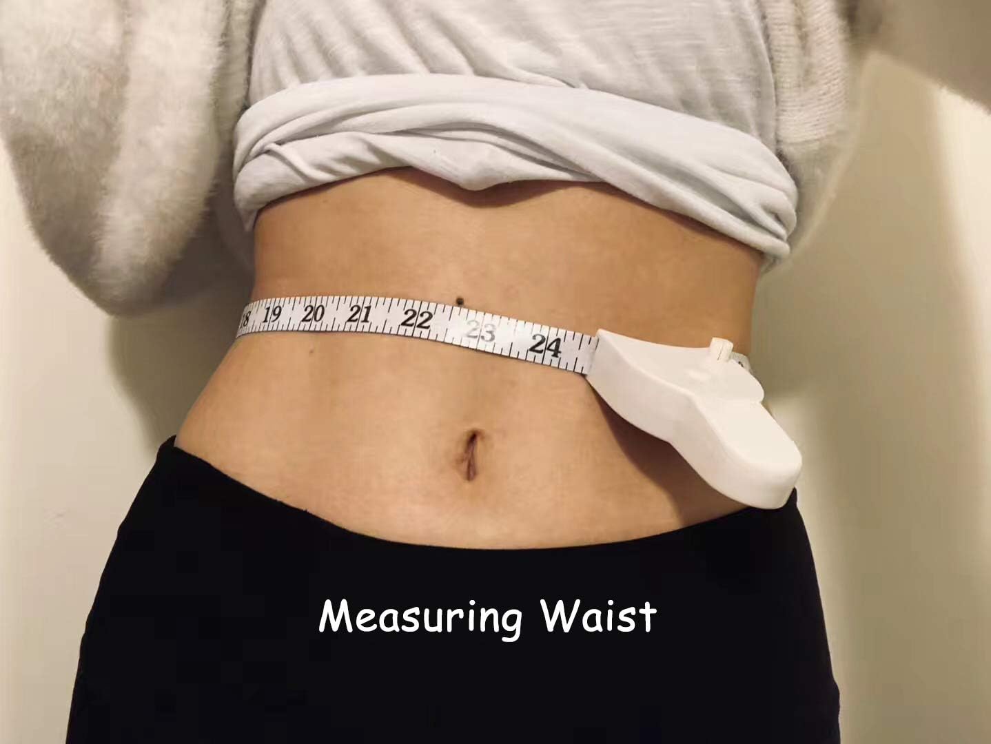 WIN TAPE 80'' 205cm Waist Body Tape Measure with Push Button, Measuring Waist and Arms (White): Health & Personal Care
