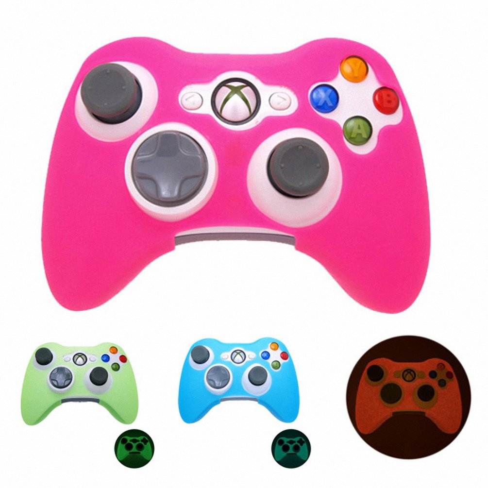 Pink Glow In Dark Xbox 360 Game Controller Silicone Case Skin Protector Cover.. 15 61V5OJ3L8QL