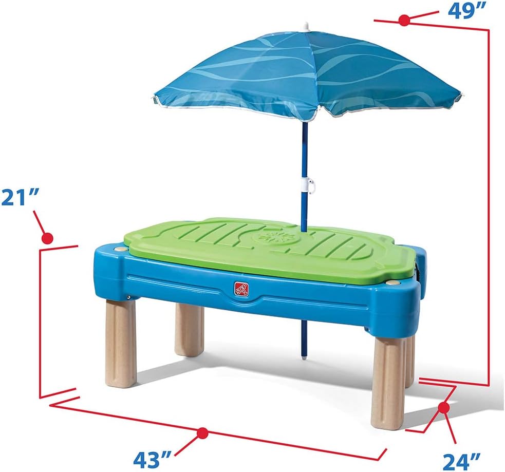 water play table with umbrella
