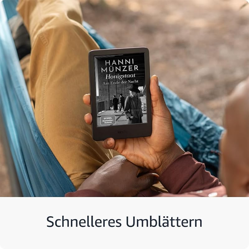 Kindle 16 GB (Version 2024) – Leicht und kompakt, mit schnellem Umblättern und hohem Kontrastverhältnis – ohne Werbung – schwarz