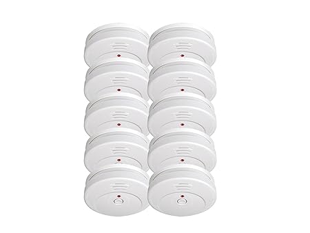 10er SET Optischer Smartwares Rauchmelder mit TÜV Zertifizierung - 1 Jahres Batterie