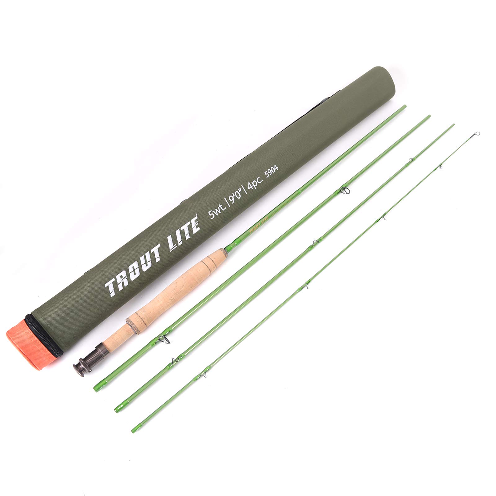 Maximumcatch Trout Lite Fly Fishing Rod IM12 Graphite 4-piece-designed for the trout angler-Moderate Action,Light Presentation with Cordura Tube(Size: 3/4/5wt) (8'6'' 4wt-4pcs)