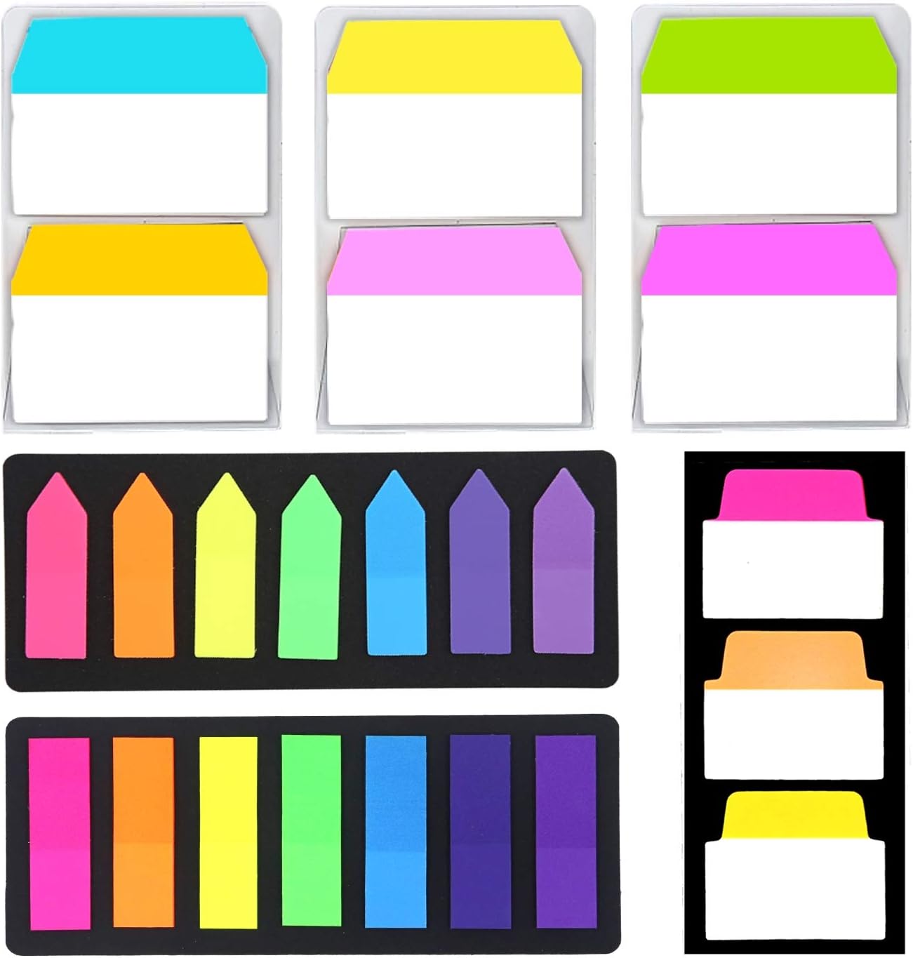 400 Pieces Sticky Tabs with 3 Sets of 2inch Tabs, 2 Sets