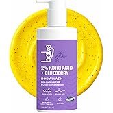 BAKE 2% Kojic Acid Body Wash for Pigmentation & Tan Removal with Glycolic Acid & Alpha Arbutin | For Dark Knees & Elbows | Dark Spots & Sun Damage | 250ml