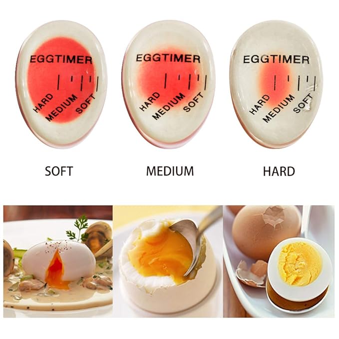 Temporizador de huevos, 4 unidades, resistente al calor, mediano ...