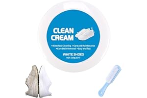 White Shoe Cleaner Cream, 2026 Multi-Functional Cleaning and Stain Removal Cream with Sponge, Shoes Decontaminate Solid Paste