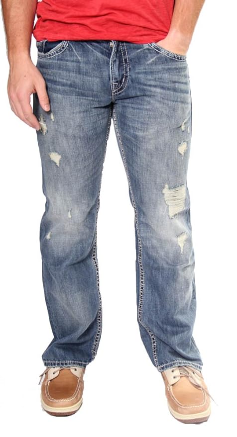 Buy Silver Jeans Men's Zac Flap Light Wash, Indigo, 38x32 at Amazon.in