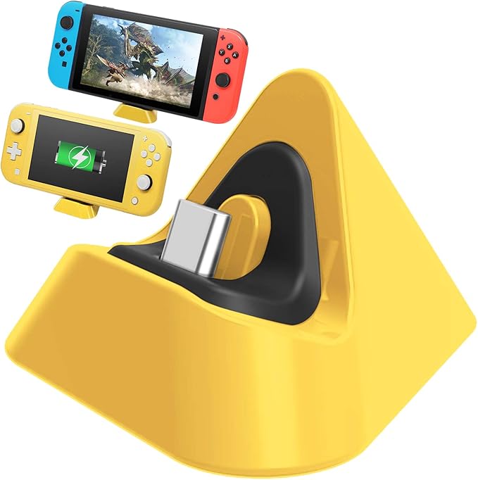 FASTSNAIL Chargeur Dock pour Nintendo Switch/Nintendo Switch Lite, Mini Station de Charge