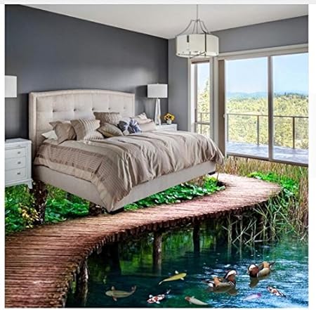 3d Wallpaper Floor Pvc Mural Flooring Custom Living Room Photo