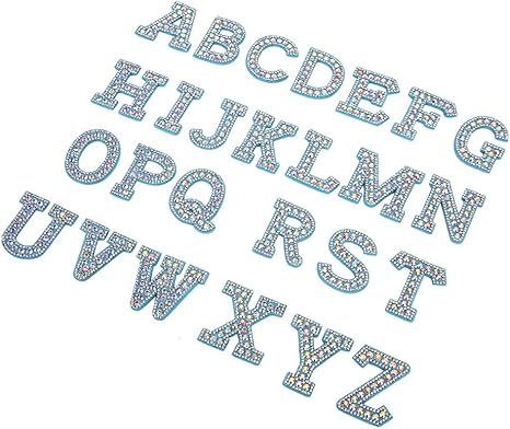 Amazon Co Jp 26枚 アルファベット ワッペン アップリケ Diy服 ラインストーン 服装飾 かわいい 文字 英字 刺繍 女の子 おしゃれ アイロン接着 手芸用 刺繍用品 インテリア雑貨 手作り ホビー