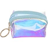 CALLARON Women Coin Purse Keychain Small Wallet Compact Coin Pouch with Key Ring for Teens and Everyday Carry 3.54X2.75X1.96In