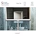 E-PRANCE Shower Window Squeegee, Deluxe Stainless Steel Squeegee for Bathroom Mirror Wiper, Window Glass Cleaning, Longer Handle with Stripes for Easy Grip (A)