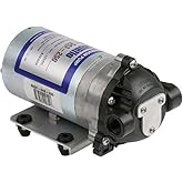 PENTAIR SHURFLO 8000-543-250 12V DC Diaphragm Pump High Flow 1.8 GPM 50 PSI Internal Bypass Chemical Resistant Viton Valves Santoprene Diaphragm for Agricultural Sprayers and Liquid Transfer
