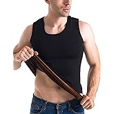 Flygo Mens Cotton Winter Warm Thermal Tank Top Fleece Lined Underwear Sleeveless Vest