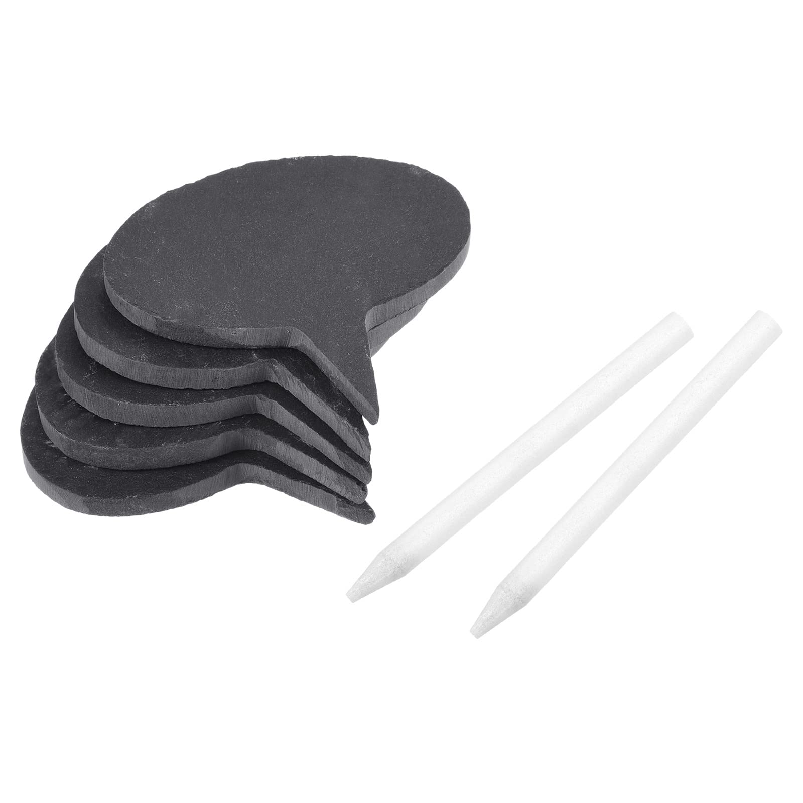 PATIKIL Plant Labels with Pen, 10Pcs Slate Oval Shape Marker Tags for Outdoor Indoor Garden