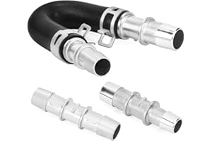 QWORK Upgrade Aluminum Engine Heater Core Bypass Kit, Includes Interchangeable 5/8" and 3/4" Hose Fittings, Direct Replacemen