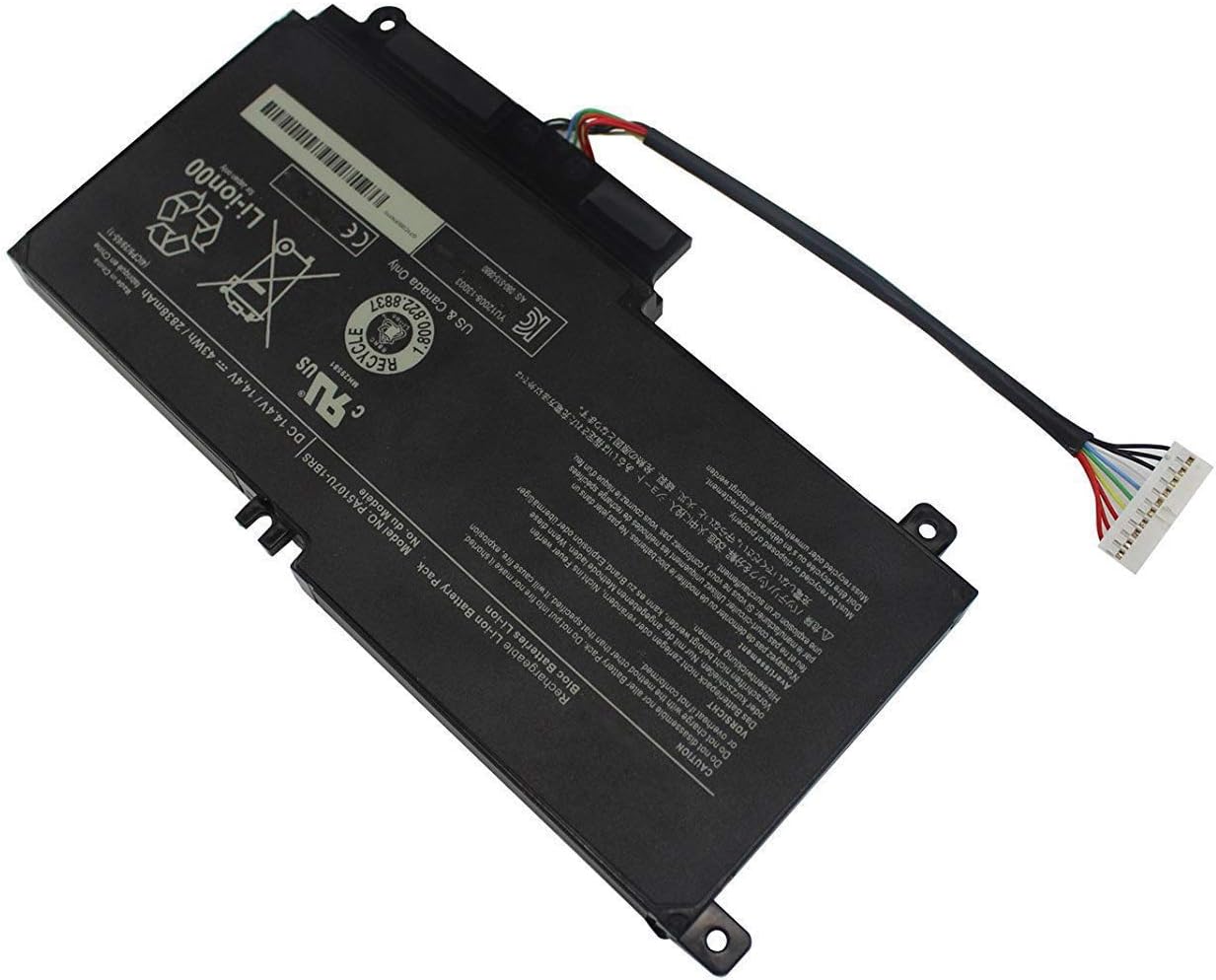 PA5107U-1BRS Laptop Battery Replacement for Toshiba Satellite L50 L50-A L55 L55t L40-A L40D L45D L55-A L55D-A L55DT-A P50 P50-A P50-b P55t-a P55t-A5116 S55-A5295 S55t-A5202 S55t-A5337 (14.4V 43Wh) - Image 3
