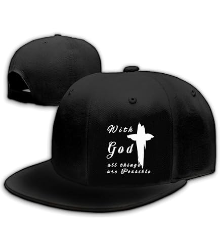 Jesus Christ Hats Mens Snapback Flat Bill Brim Hats for Men Black