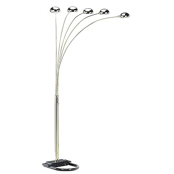 Ore 6962g International 5 Arm Arch Floor Lamp Polished Brass 84 X 45 X 45
