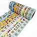 Crafty Rabbit Kids Stuff Washi Tape - Set of 6 Rolls - 196 Feet Total - Multicolor