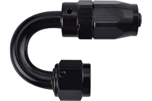 EVIL ENERGY 6AN Hose End Fitting 180 Degree Swivel for CPE Braided Hose Black