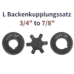 uxcell 3/4" to 7/8" L075 Flexible 3-Piece L-Jaw