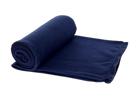 Goyals Single Bed Fleece Blanket, 58x88-inches, Blue