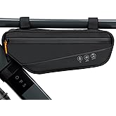 Danuosie Bike Frame Bag, Water-resistant Bicycle Triangle Bag, Reflective Under Tube Storage Pouch with Side Pocket for Road 