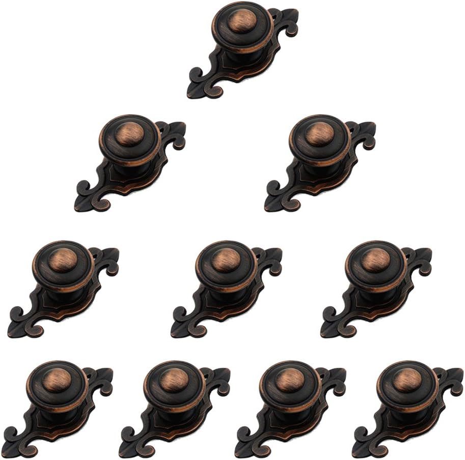 LEICHI Oil Rubbed Vintage Cabinet Handles Furniture Knobs Door Knob Cupboards Wardrobe Hardware Handle Pack of 10