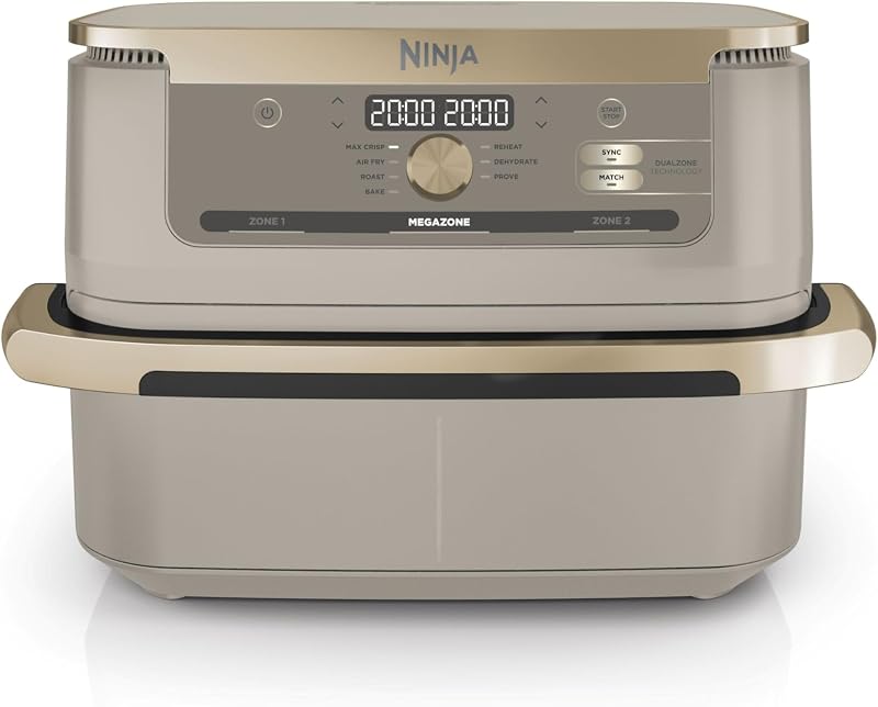 Foodi FlexDrawer Air Fryer 2 Compartiments, 10,4L, Pierre/Or