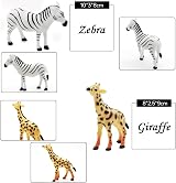 Fun Gift 8 Pc Toddler Zoo Animals Toy Figures Lion Elephant Tiger Kids 3+ view 4
