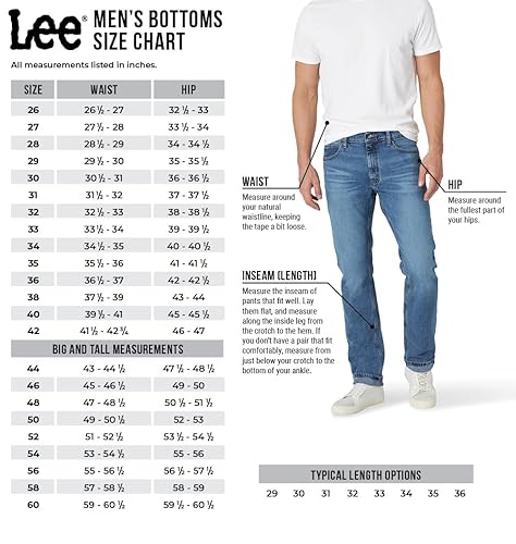 Lee Men's Regular Fit Straight Leg Jean, Pepperstone, 30W x 34L in