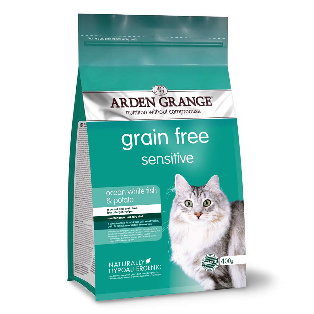 Arden Grange Adult Dry Cat Food Sensitive, Fish, 400 g