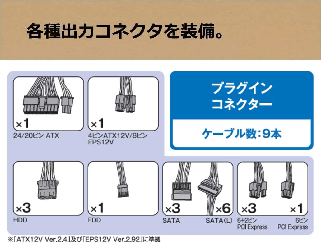Amazon 玄人志向 Standardシリーズ 80 Plus Gold認証 650w フルプラグインatx電源 Krpw Gk650w 90 玄人志向 パソコン 周辺機器 通販