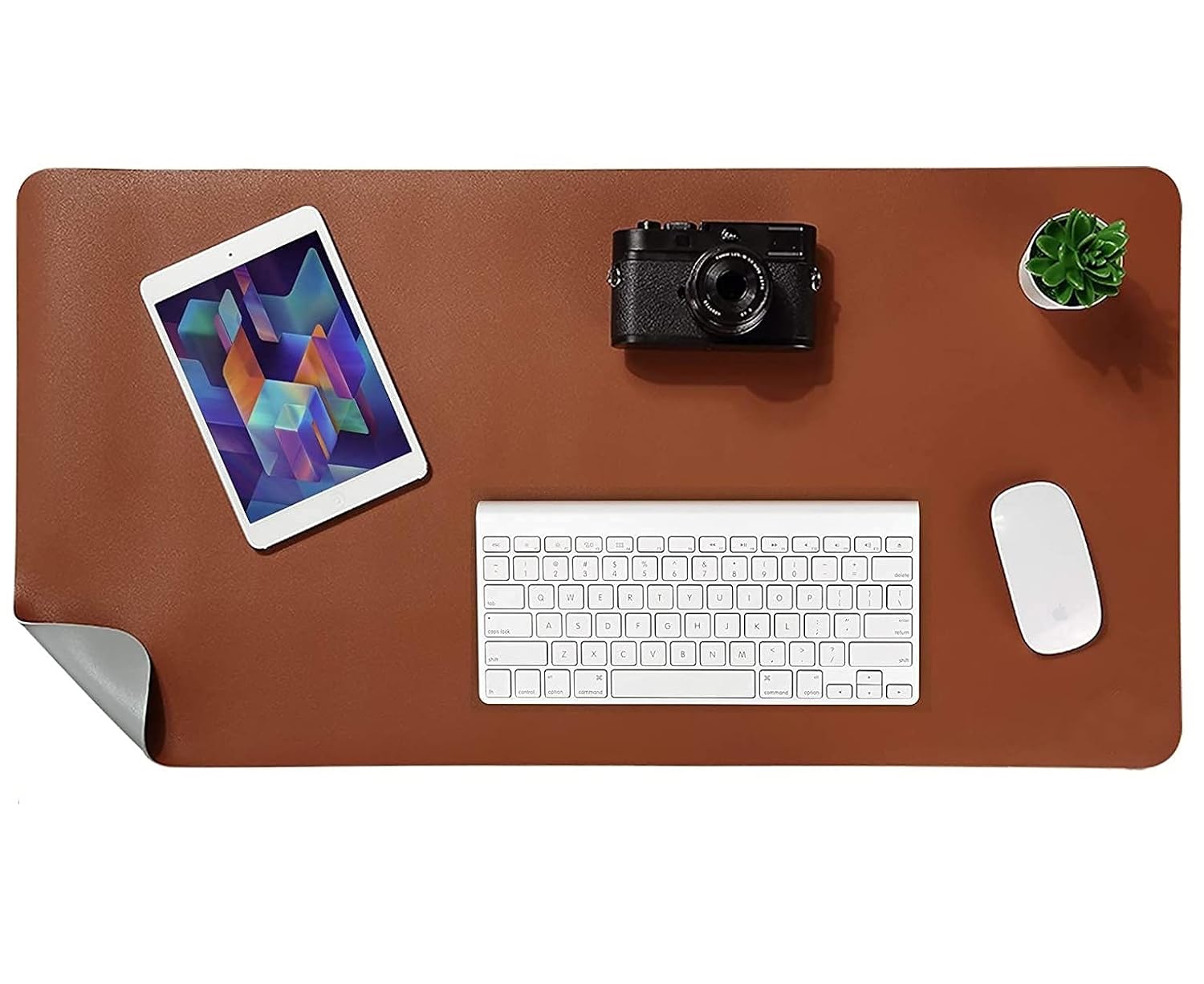 HEXONIQ DualSided Desk Pad, Desk Mat, Waterproof Leather Desk Blotter