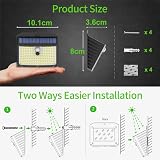 CLAONER Solar Security Lights Outdoor 158 LED Motion Sensor 3 Modes 4 Pack view 6