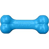 KONG Puppy Goodie Bone, Natural Rubber Chew, for Small Puppies, Blue | Stuffable Teething Toy Made from KONG Soft Natural Rubber, Soothes Sore Gums &amp; Keeps Teething Puppies Busy