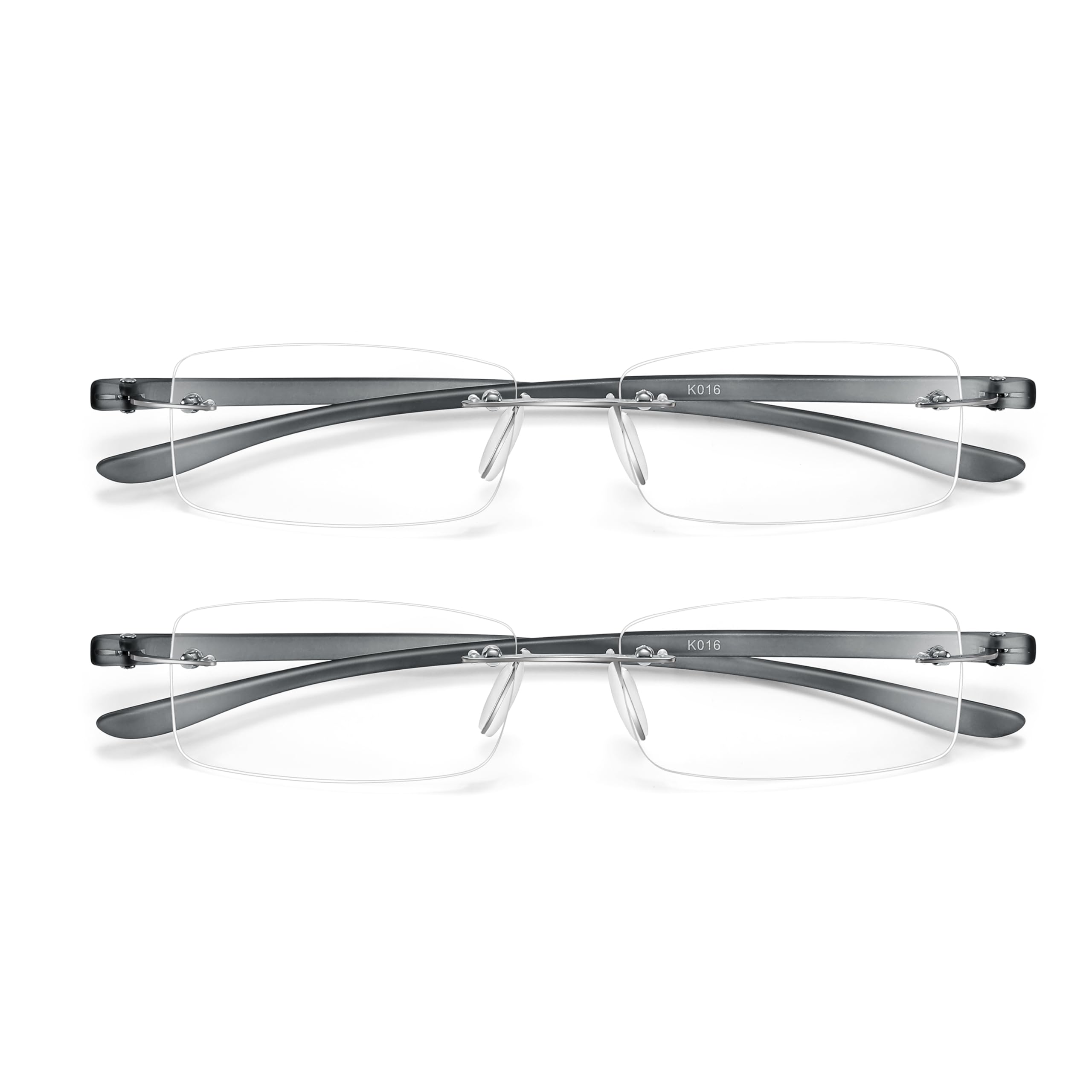 Photo 1 of 2 Pack Blue Light Blocking Reading Glasses Computer Gaming Black Red Mens Womens (black, 2.5, diopters)