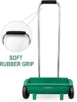 Crystals 12L Lawn & Grass Seed Spreader | Adjustable Settings, Large Wheels view 7