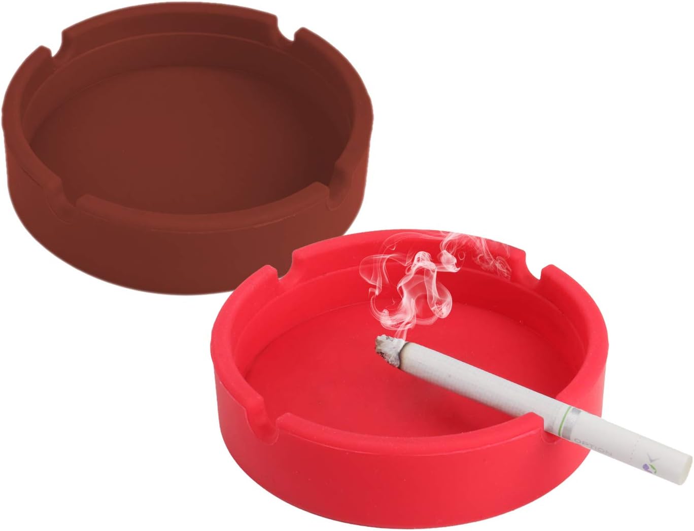 Rotondi 3 Posacenere In Silicone Lioobo Resistenti Al Calore In Posacenere Scuro Brillanti Portacenere Casa E Cucina