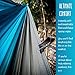 [Premium Double Hammock & Strap Bundle] Serac Sequoia XL Wide Camping Hammock with Ultralight Ripstop Nylon and Quick-Hang Suspension System - for The Backpack, Travel & camzping (Snowmelt Grey/Teal)