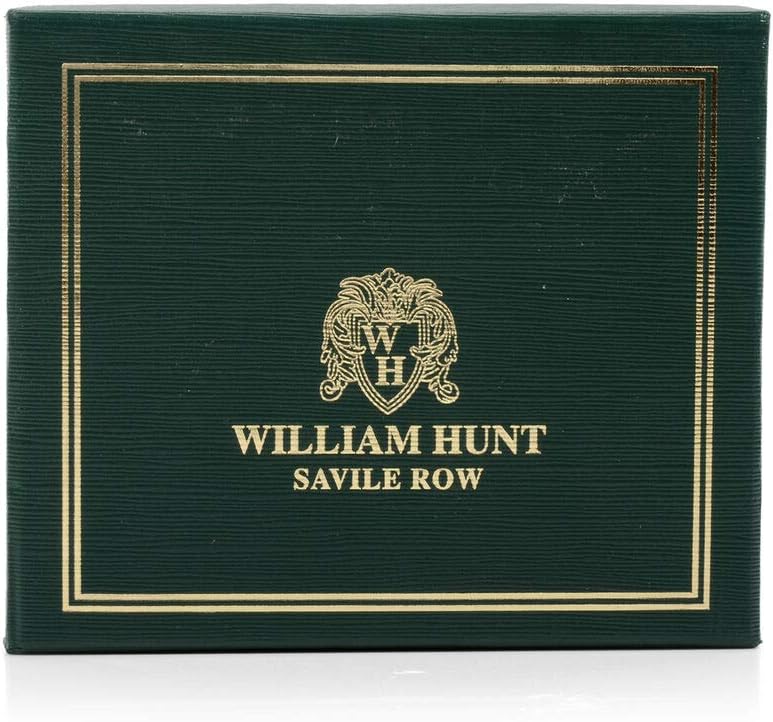 William Hunt - Saville Row 100% Genuine Leather Embossed Wallet - Black Colour