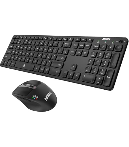 Amazon.com: Arteck 2.4G USB Wireless Keyboard and Mouse Combo for
