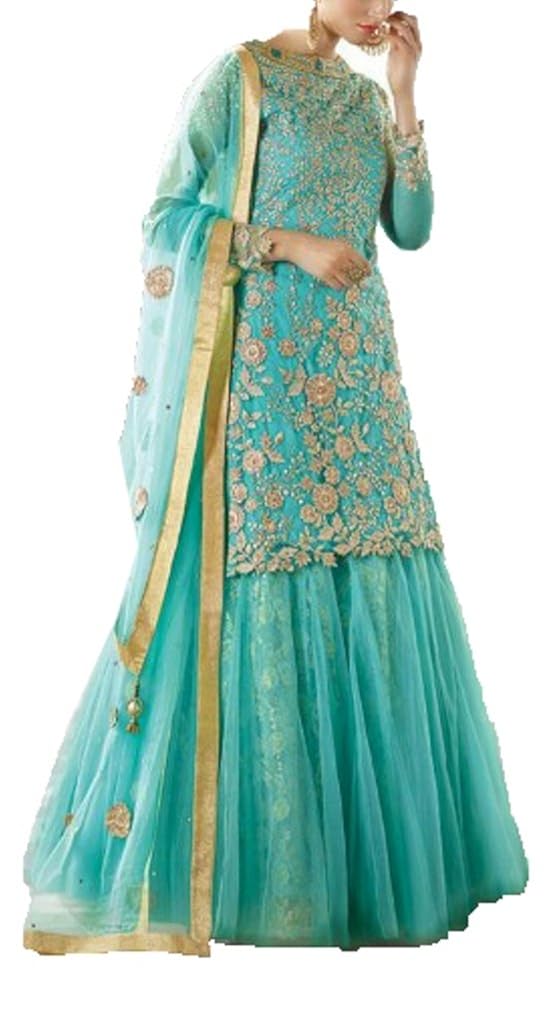 palazzo lehenga suit