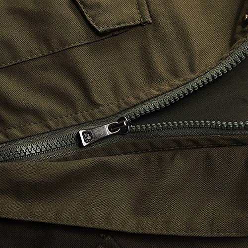 GOVOW Men's Casual Jackets Lightweight - Autumn Winter Coats Casual Military Equipment (US:12/CN:XXL,Army Green) - Thumbnail 3