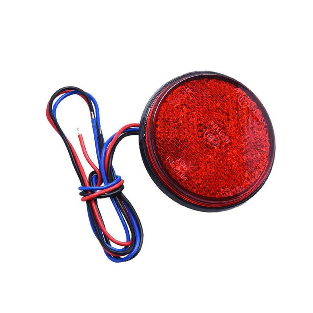 MASO 2x Rear Tail Brake Stop Light Red Universal Car Motorcycle Motorbike Round Reflector LED