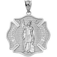 St. Michael "Protect Us" Shield Medal Pendant | .925 Sterling Silver | Police Officer Gift - View #9
